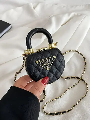 Borsa a tracolla con tracolla a catena, mini borsa per rossetto alla moda da donna