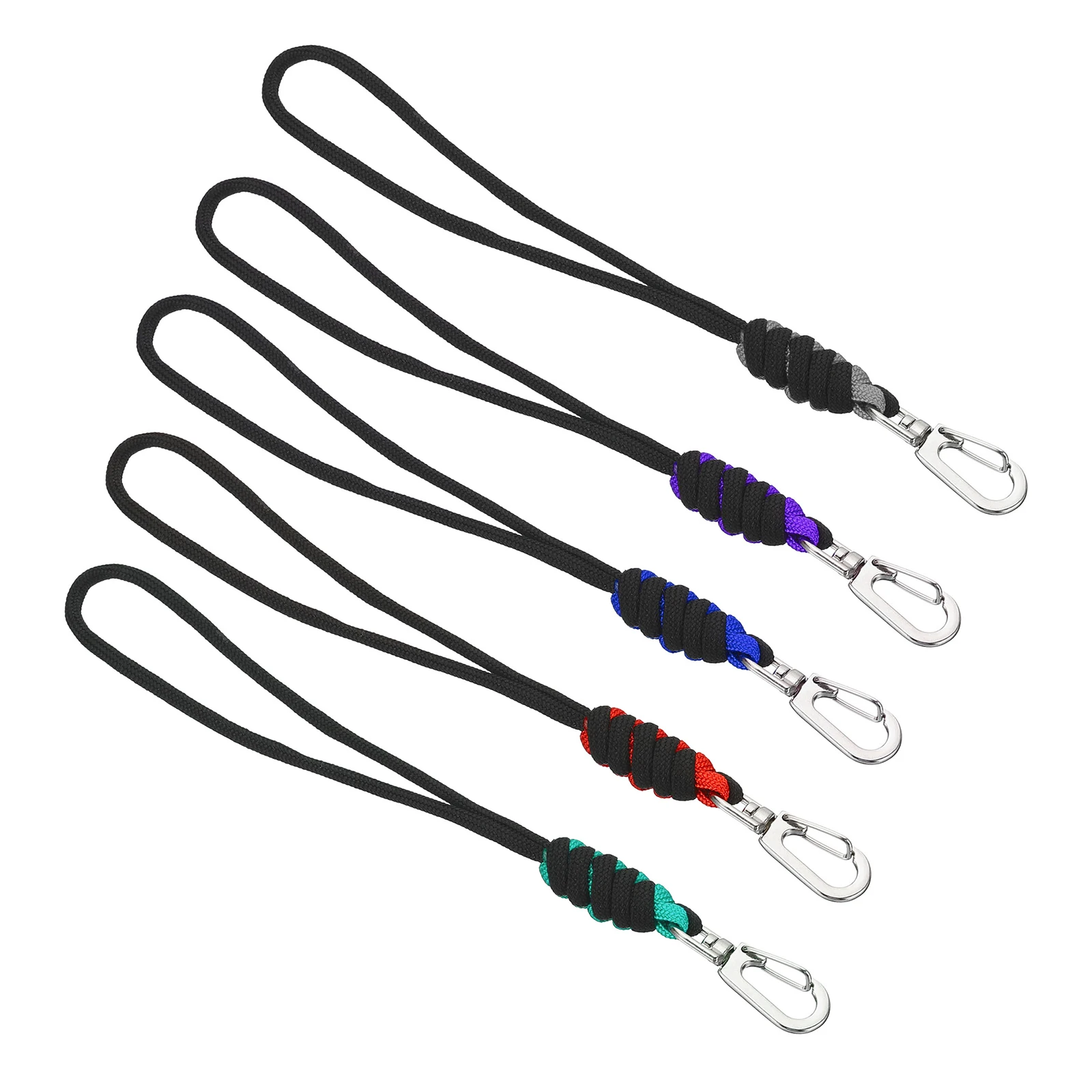 

1Pcs Hand Wrist Lanyard Two-color Braided Anti-lost Wrist Rope Wristlet Lanyards ID Card Holder Keychains Badge Holders Strap