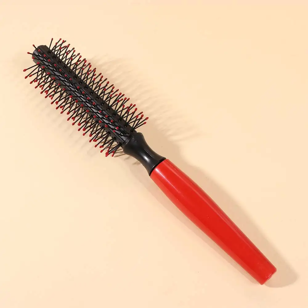 Professional Curly Hair Styling Round Comb Anti-static Cylindrical Roller Comb Hairdressing Plastic Hairstyle Massage Hairbrush