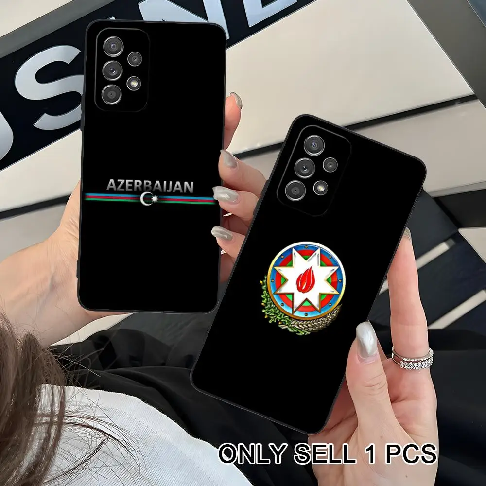 Azerbaijan Flag Phone Case for Samsung Galaxy A26 25 24 23 22 21 17 16 15 14 13 12 11 5G Soft TPU Shockproof Cover