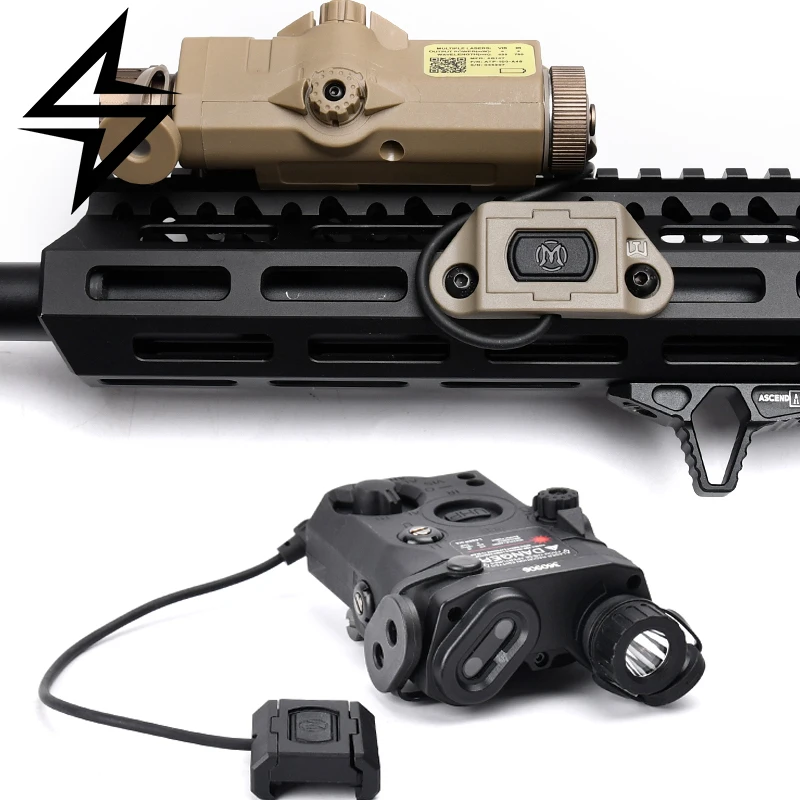 

WADSN AN PEQ15 Laser Red Green Blue VIS Laser IR Fill Light LED Strobe Modbutton Switch Airsoft Hunting Fit 20mm Picatinny Rail