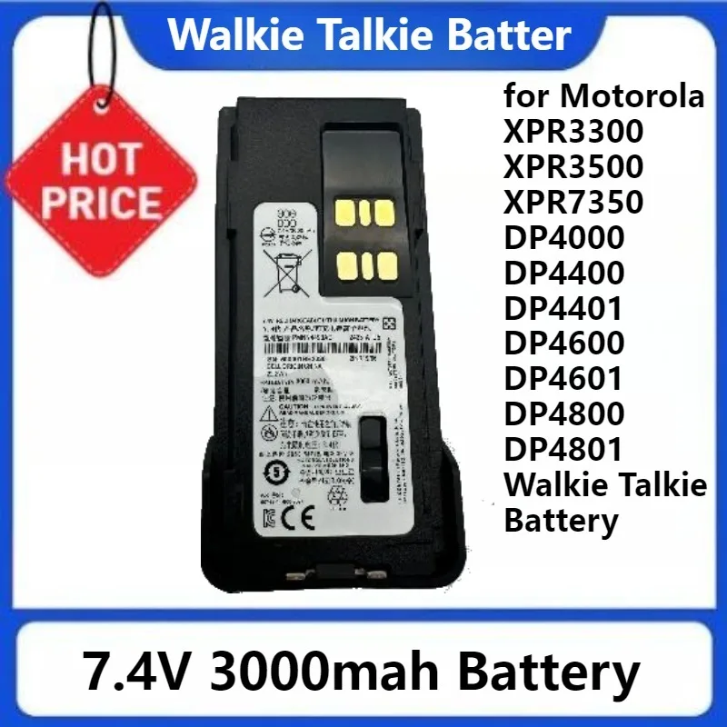 

Walkie Talkie PMNN4407 PMNN4409 Battery for Motorola XPR3300 XPR3500 XPR7350 DP4000 DP4400 DP4401 DP4600 DP4601 DP4800 DP4801