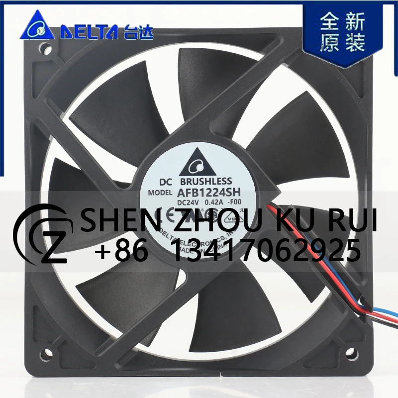 

Delta 12V 48V DC24V 0.42A AC EC 12025 120x120x25MM 12CM Ball 3-wire Inverter Industrial Control Silent AFB1224SH-F00 Cooling Fan