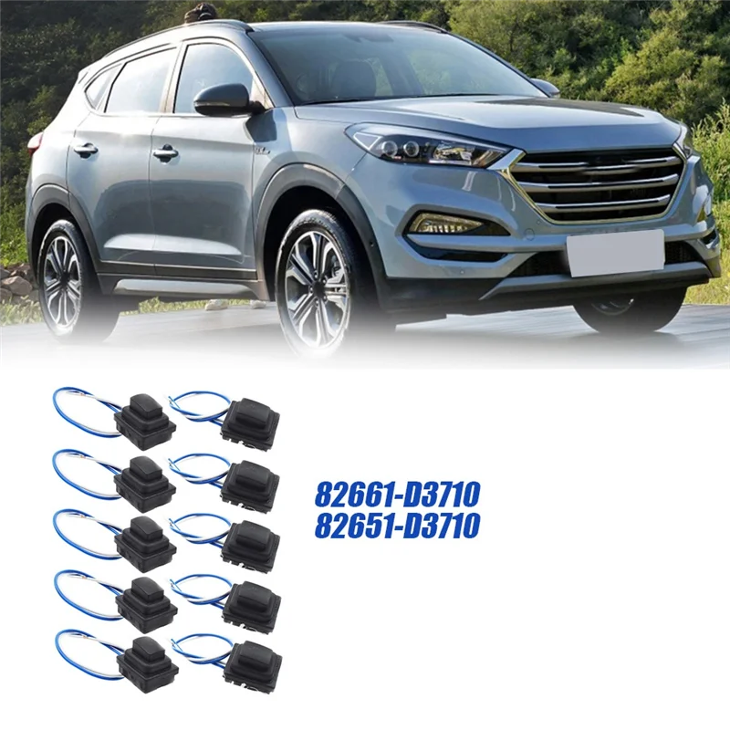 

10 шт., кнопка умной ручки передней двери 82661-D3710 82651-D3710 для Hyundai Tucson 2016-2020, внешний съемник, небольшие детали переключателя