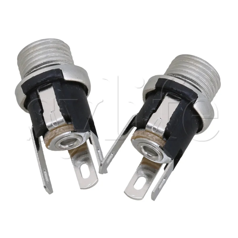 10pcs 5.5mm X 2.1mm DC Power Supply Adapter Metal Jack Socket