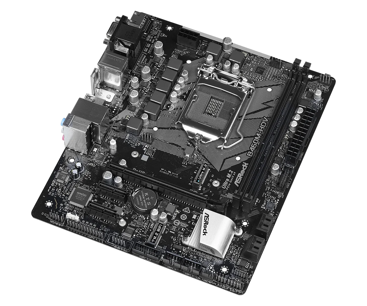 ASROCK B460M-HDV Motherboard Intel B460 LGA 1200 2xDDR4 64GB