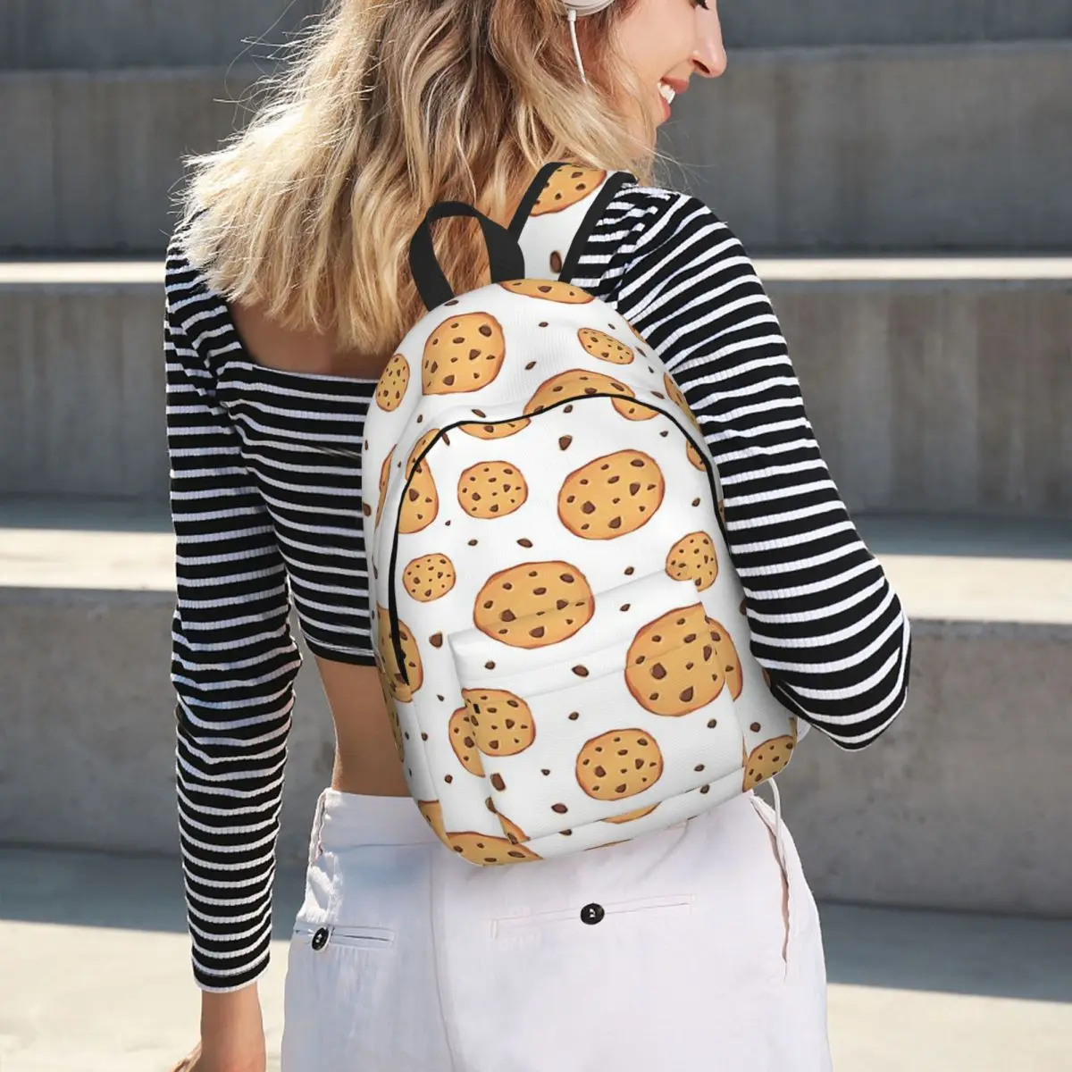 

Chocolate Chip Cookies Backpack Hot Sale Daypack Large Capacity Kids BookBag School Bag Shoulder Bags for Men Women