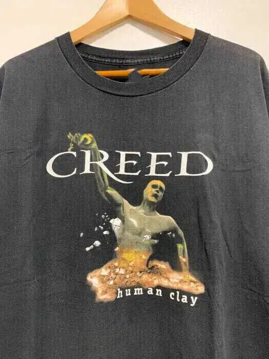 Creed Human Clay Band Black Short Sleeve Cotton T-shirt All Sizes