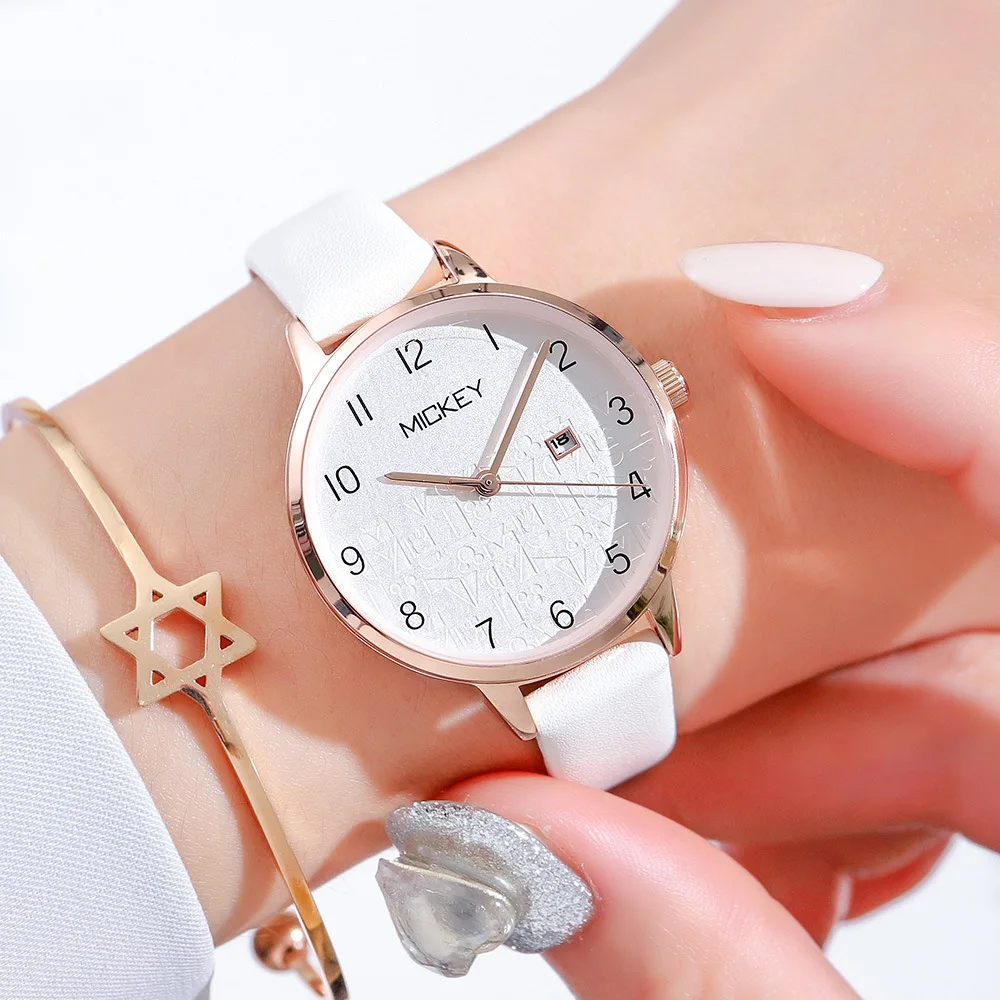 

Оригинальные наручные часы Disney, часы Disney Mickey, женские водонепроницаемые модные кварцевые часы, часы с ремешком для школьниц, часы для девочек Chi