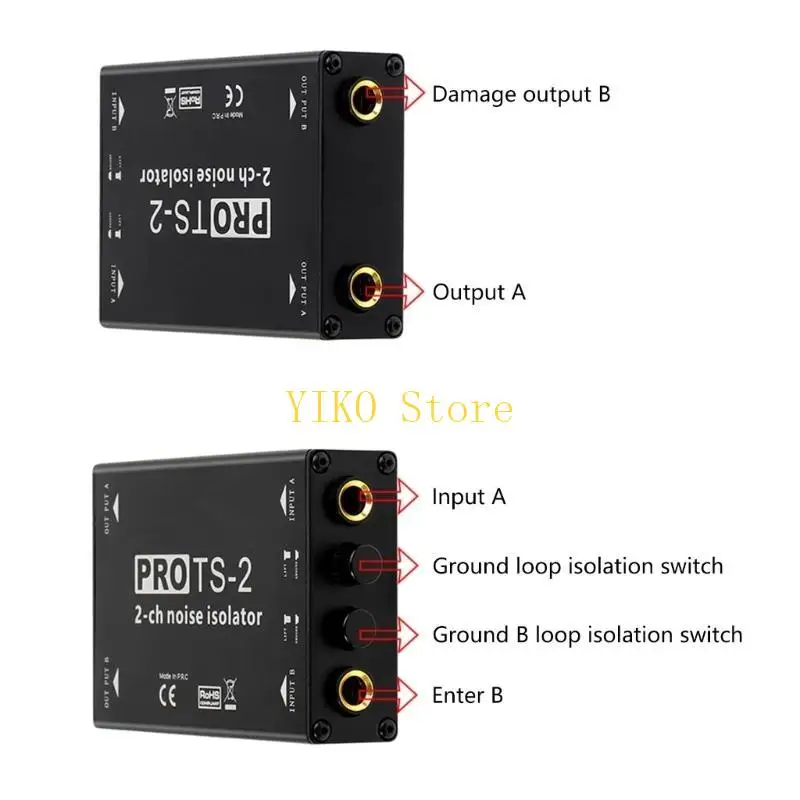 K32C 6,5 mm grondringen geluidsisolatorgeluidsfilter voor auto -geluidshuis stereosystemen