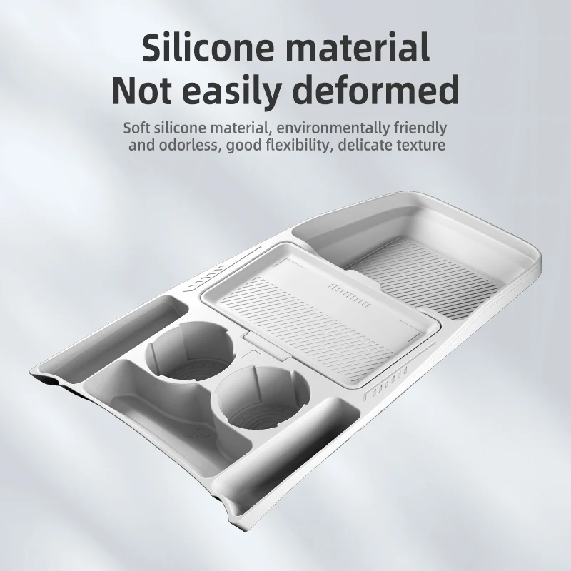 2024 Per LynkCo Lynk Co Z10 Silicone Controllo Centrale Sotto La Scatola di Immagazzinaggio Controllo Centrale Organizzatore Zerbino Interni Auto