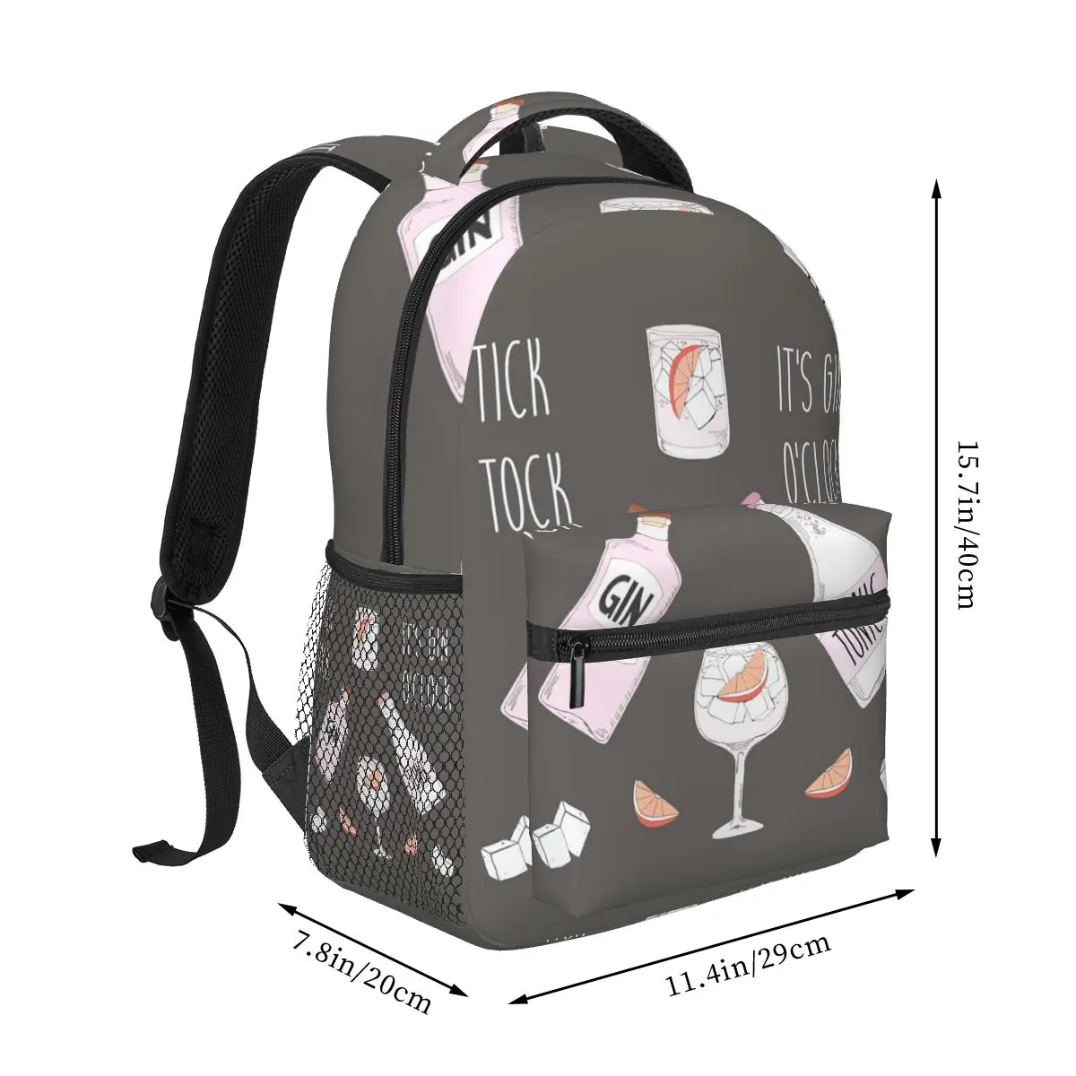 حقيبة ظهر للطلاب من Gin O'clock Gin Lover Gi حقيبة مدرسية للمشي لمسافات طويلة والسفر حقيبة نهارية للرجال والنساء حقيبة كتب عصرية حقائب كتف #2