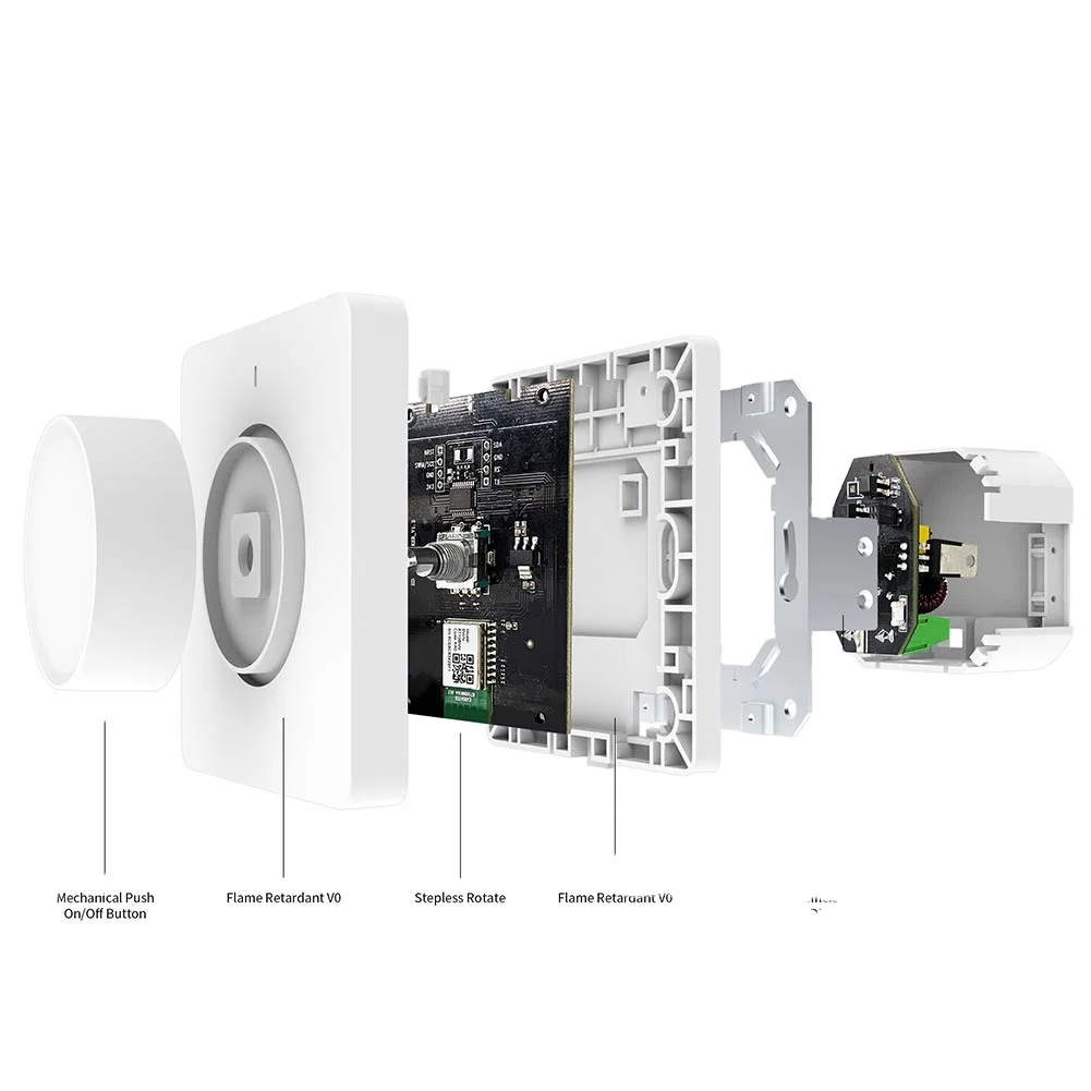 WiFi Tuya Smart Home Dimming Switch App Temporizzazione del telecomando Zigbee Touch Manopola Smart Switch
