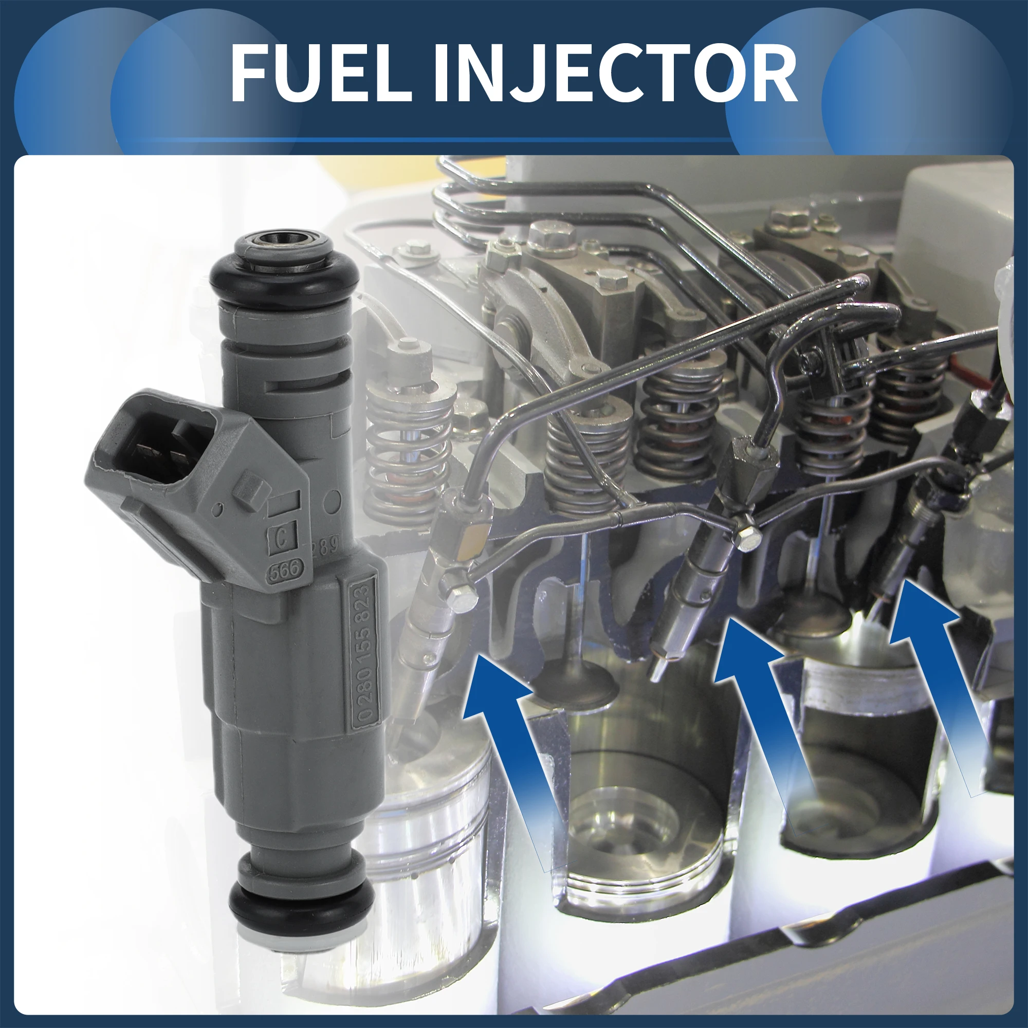 

UXCELL No.13641707843 Fuel Injector for BMW 540i Base 1999-2003 4.4L Gray 8 Pcs