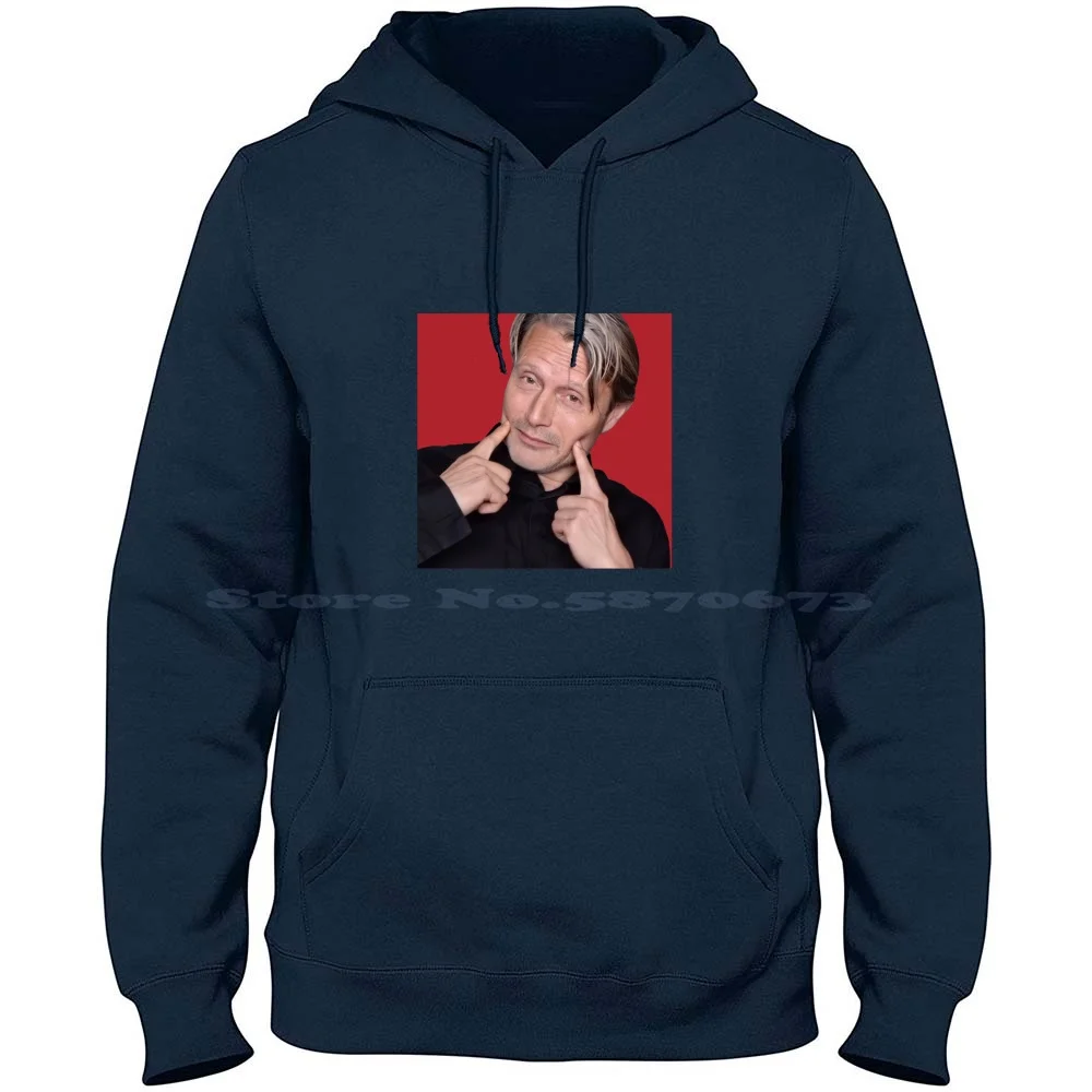 Mads Mikkelsen 100% Pure Cotton Hoodie Tshirt Mads Mikkelsen Hannigram Hannibal Nbc Danish Cute Aesthetic