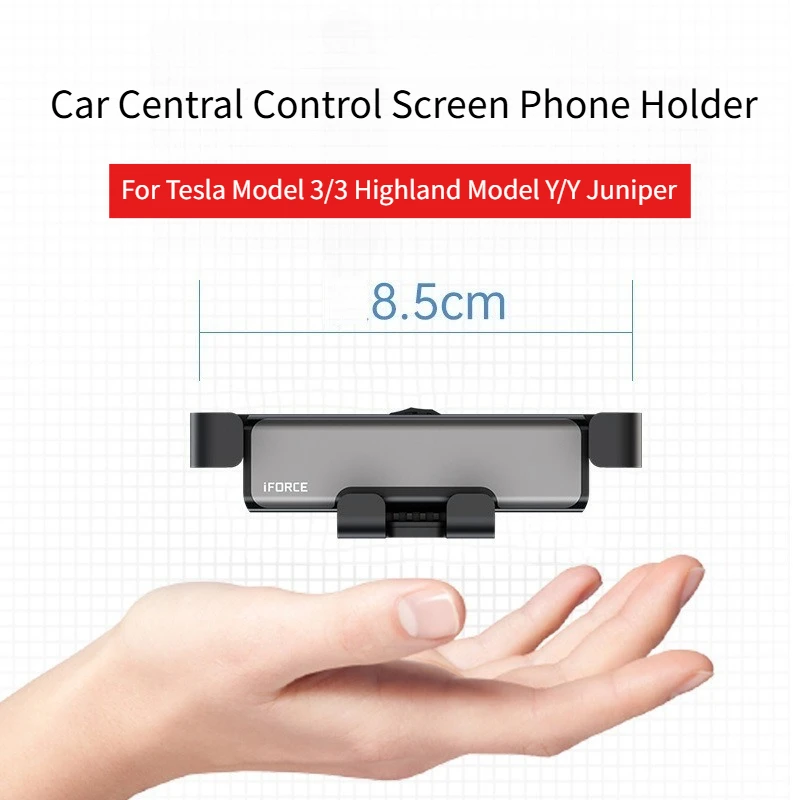 

Car Central Control Screen Phone Holder for Tesla Model 3/3 Highland Model Y/Y Juniper Mobile Phone Bracket Storage Box Stand