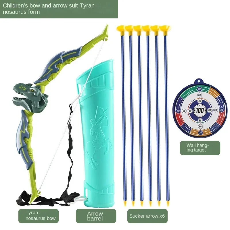 Juego de arco y flecha de tiro con arco para niños, arco recurvo de práctica, juego de deportes al aire libre, juguete de tiro de caza, Kit de arco de regalo para niños