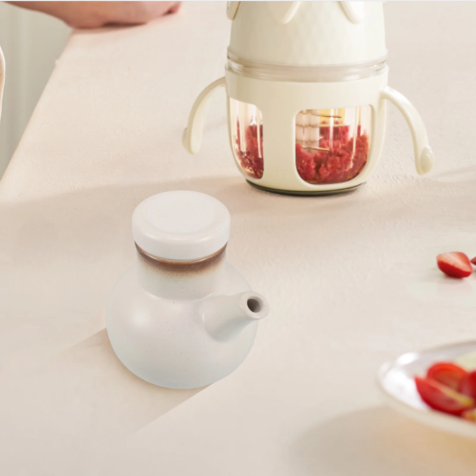 

Japanese Ceramic Soy Sauce Dispenser Oil Vinegar Storage Seasoning Jar Kitchen Essential Traditional Design Sauce Jar