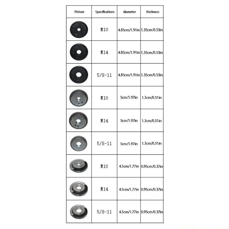 A2BE Auto Locking Metal Flange Plate Polishing Tool Parts For Grinding And Polishing Machines 45mm To 50mm Diameter