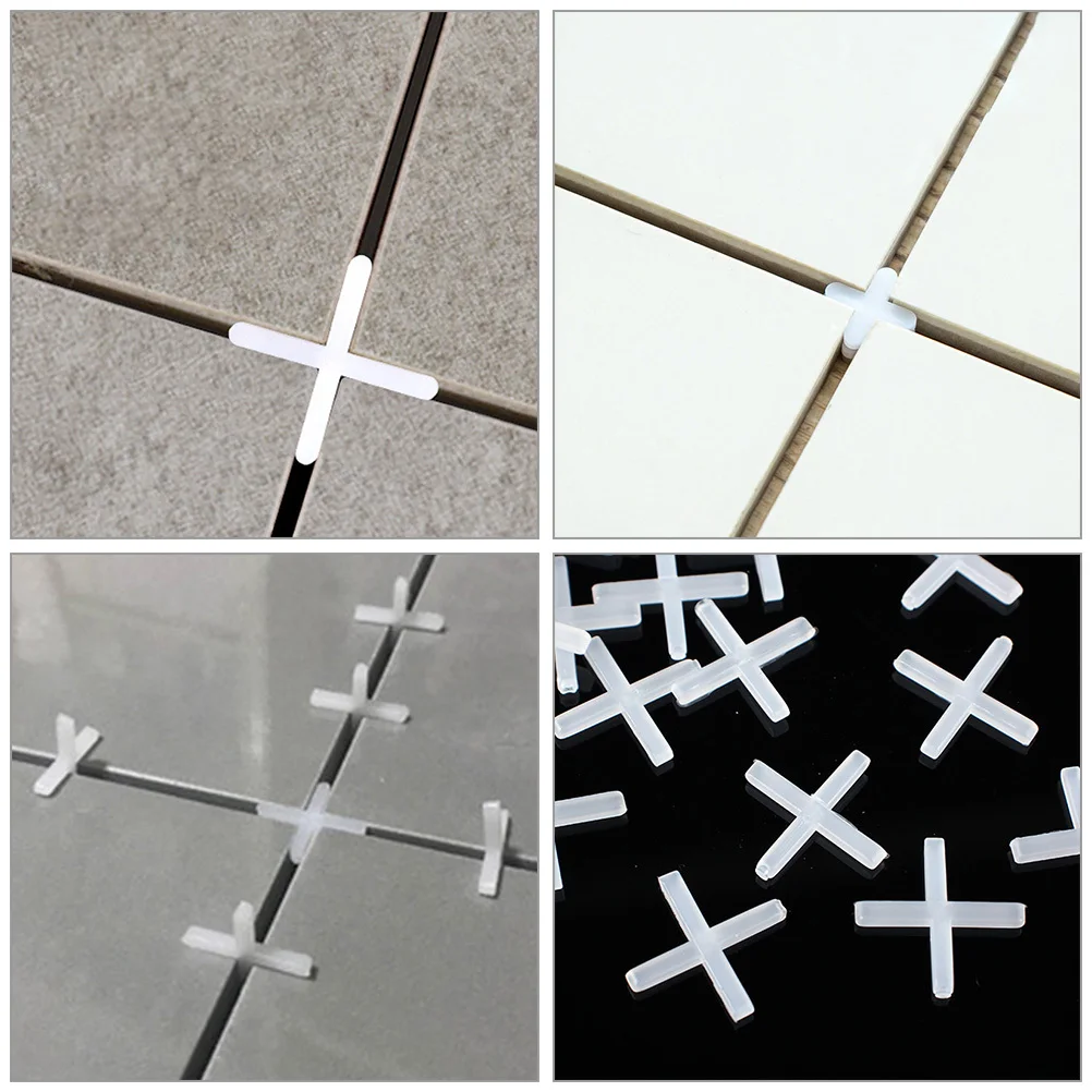 1000 قطعة فواصل البلاط المتقاطع أدوات تسوية أرضية السيراميك القابلة لإعادة الاستخدام لمجموعة أدوات بناء بلاط البورسلين والرخام والجرانيت #4