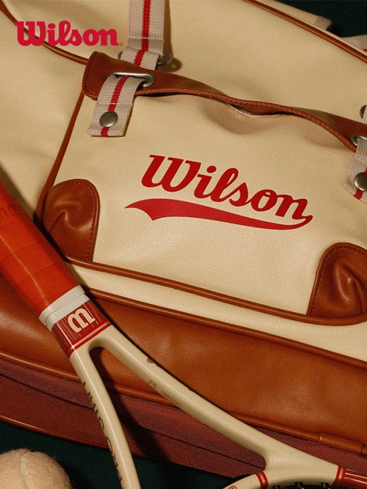 2024 New Wilson Tennis Bag 110th Anniversary French Open Retro Wilson Tennis Racquet Bag Backpack 3 6 Pack