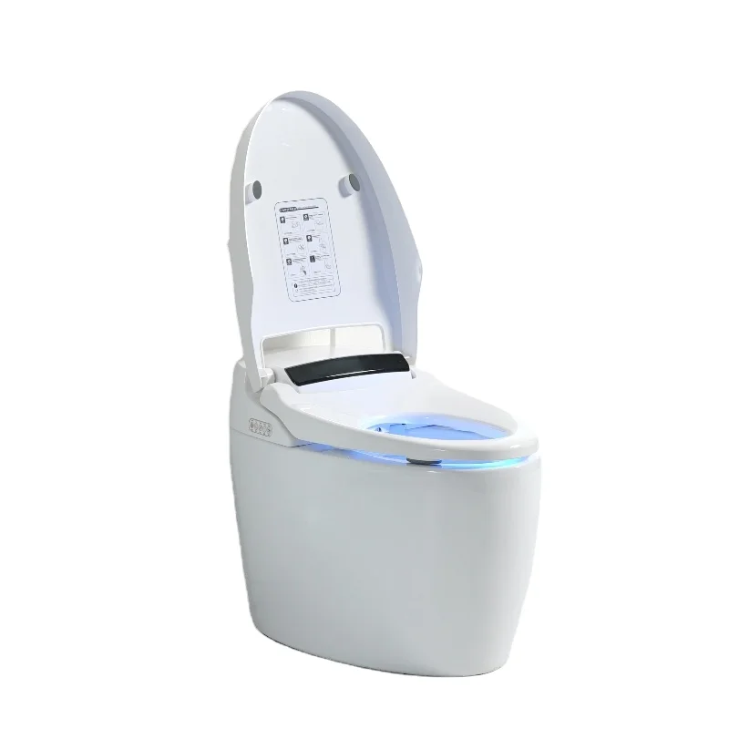 Smart Floor-Mounted Toilet with Remote Control Elongated and round Bowl Seat Heating S-Trap Drainage Included Remote Control