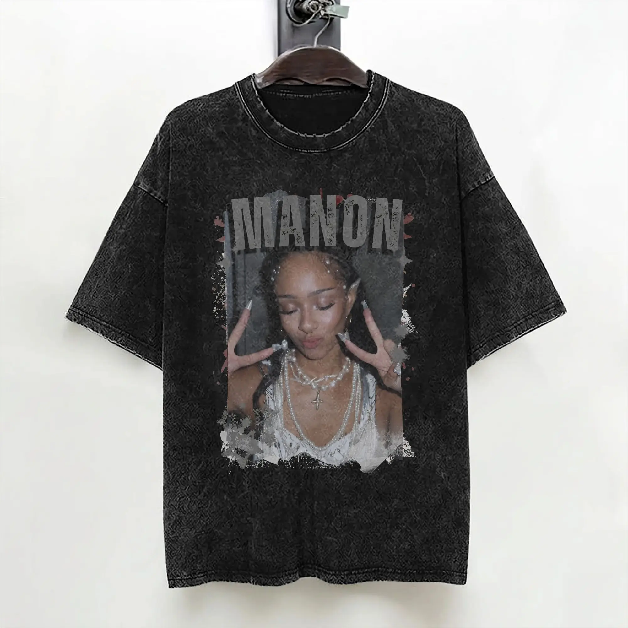 Manon Katseyes Kpop Girl Group T Shirts Washed 100% Cotton Oversize T-Shirts  Cool Men Women Streetwear Summer Tee Shirt