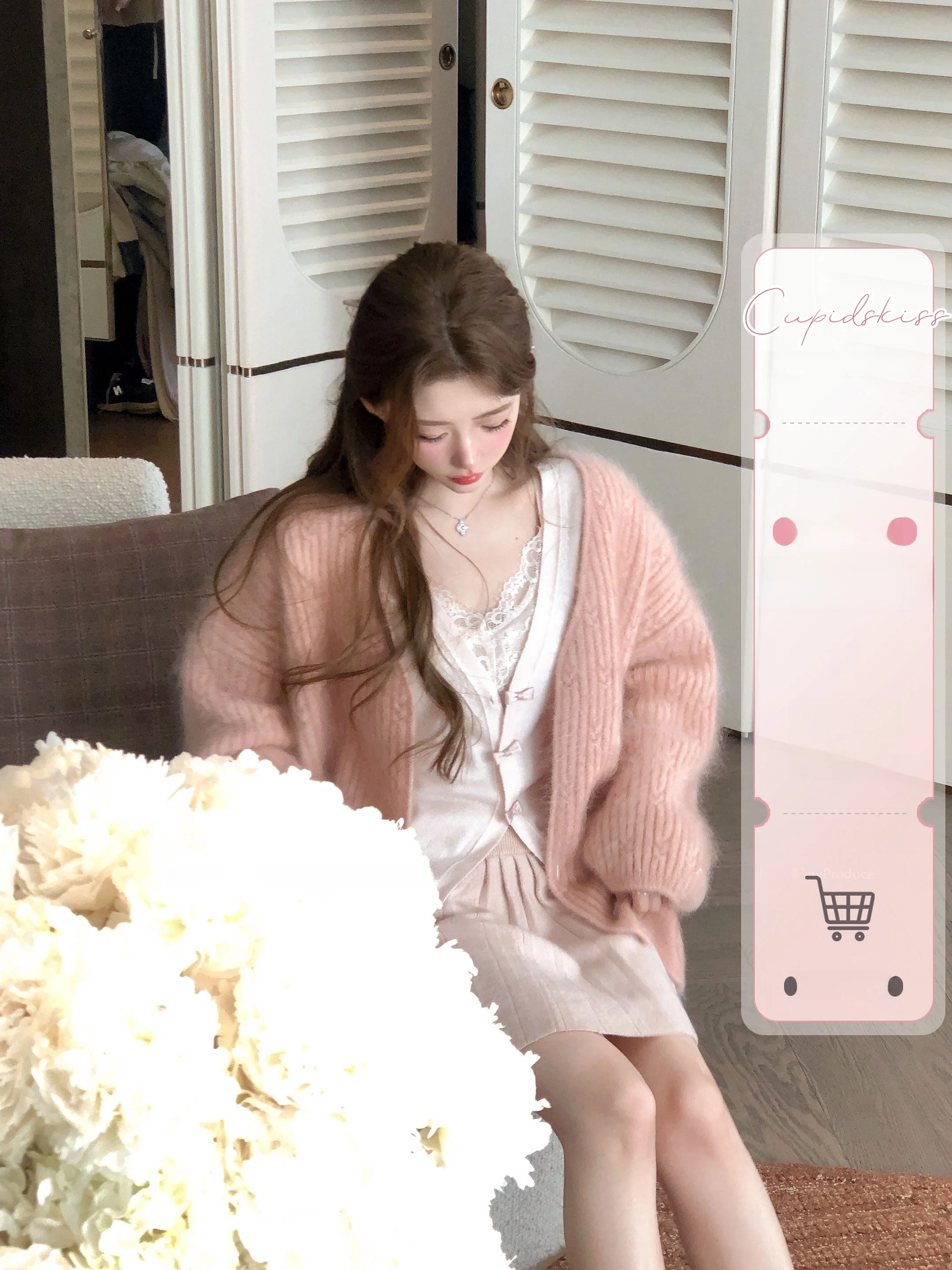 

Мягкий вязаный женский свитер Snowy Velvet 880г с V-образным вырезом, длинными рукавами, теплый, толстый, с тонкой текстурой, CSK Cupid