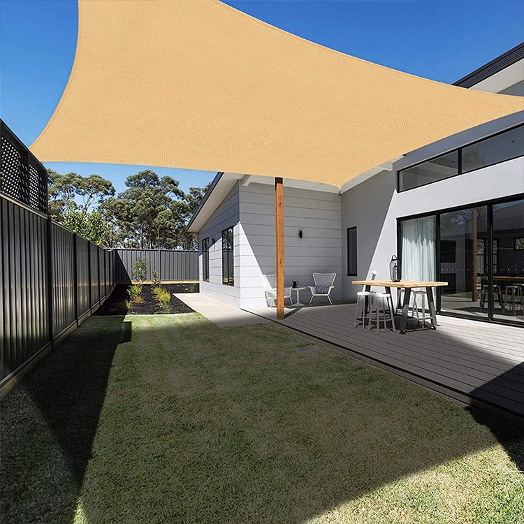 

Уличный тент-навес для сада и патио, солнцезащитная сетка-парус из ткани с креплениями для сада, бассейна, кемпинга