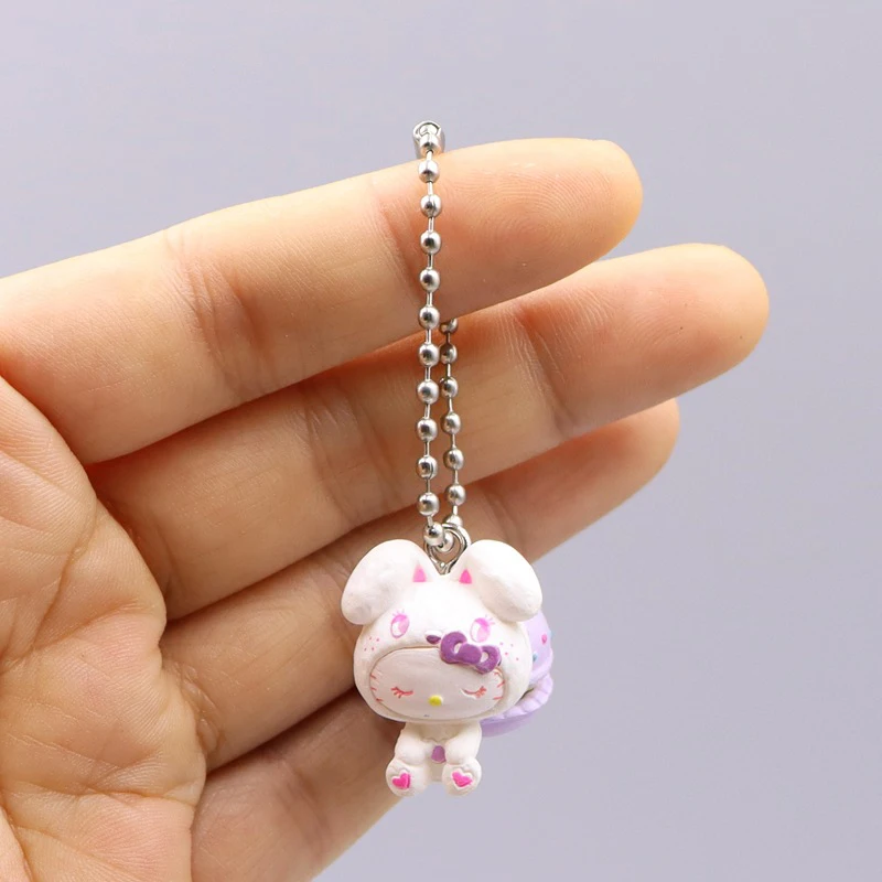 Sanrio Hello Kitty брелок кулон мультфильм косплей платье кролик кошка Радужный торт брелок для ключей камера кулон украшение сумки