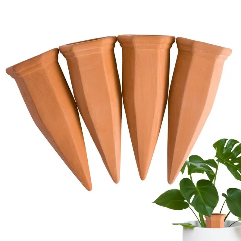 Terracotta Watering Spikes Flowerpot Waterers System Vacation Stakes Drip Irrigation Tool Water Spikes Taper plant Watering kits