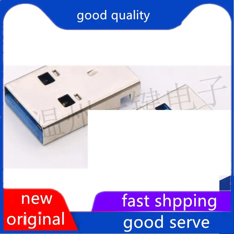 

10pcs original new USB3.0 male sink plate connector A type 3.0 USB copper pin 9-pin male AM-095N-4BLV30