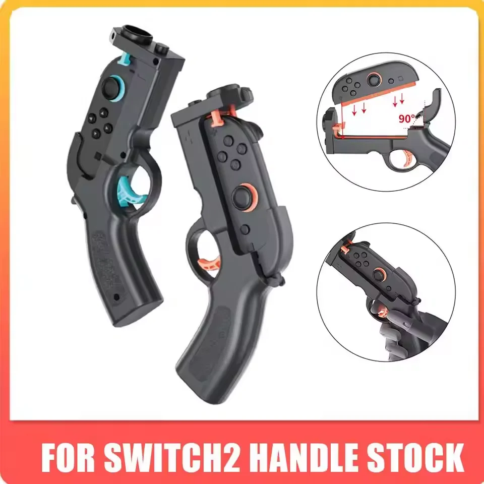Controlador de arma de tiro para nintendo switch 2 joycon alça esquerda direita titular pistola de jogos somatossensorial joypad gunstock aperto de mão
