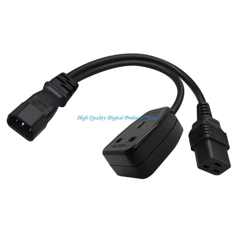 

U2JE IEC320-C14 Male to IEC320-C19 +UK Female Power Supply Converter Cable Cord