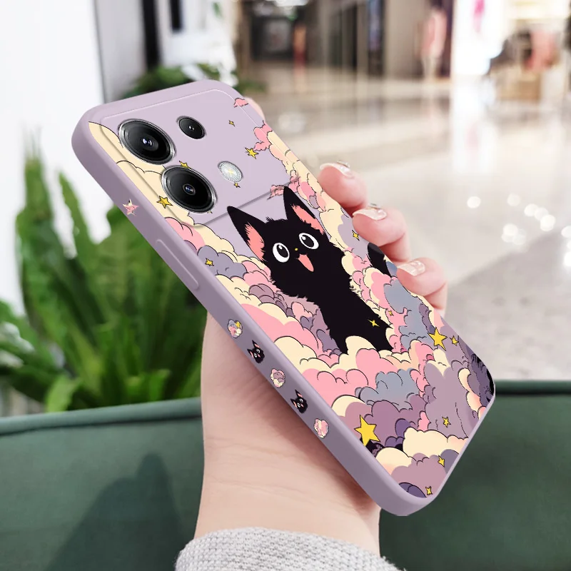 Custodia per telefono gatto colorato nuvola per Xiaomi Poco F7 X7 X6 F6 M6 M5 M5S F5 X5 F4 X4 M4 F3 M3 X3 Pro Ultra 4G 5G GT Cover in silicone