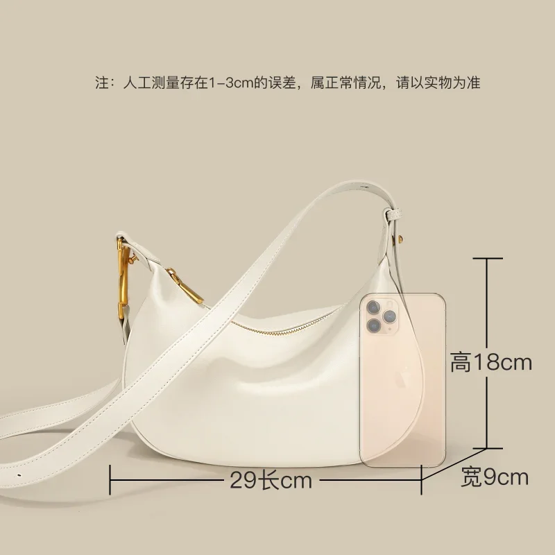 LOERSS-Sac fourre-tout en cuir véritable pour femme, sac à main en cuir de vachette pur, sac à main de niche, sac à bandoulière mode polyvalent, sac décontracté