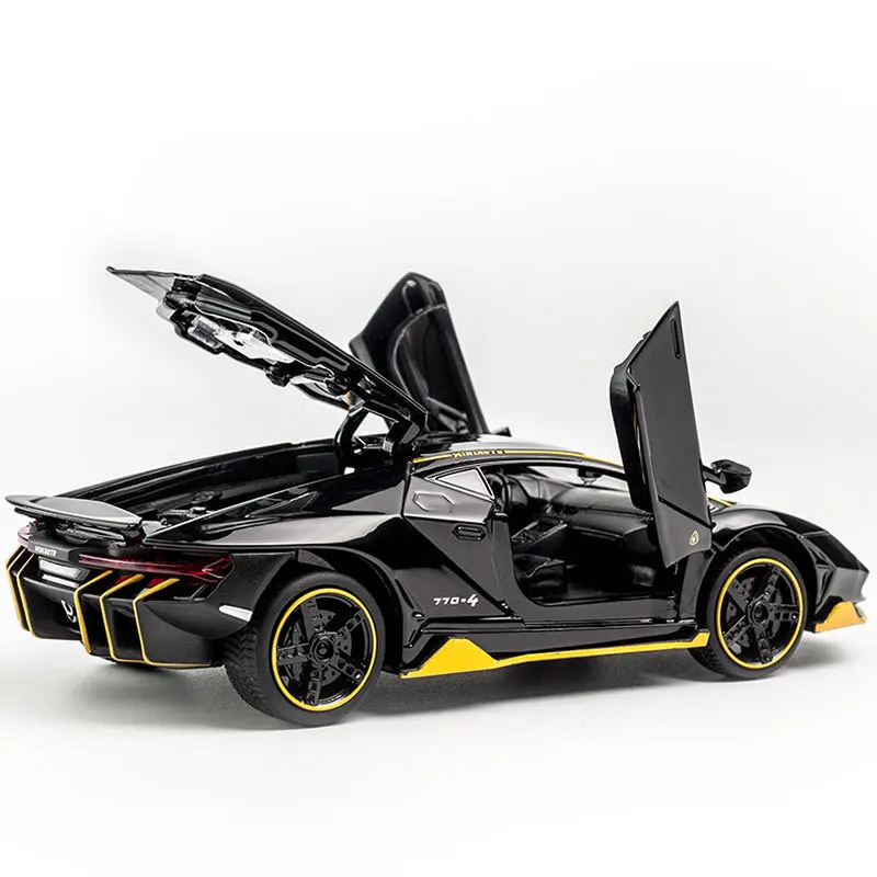 1:32 Lambo LP770 750 Legierung Sportwagen Modell Druckguss & Spielzeugfahrzeuge Sound Licht Super Racing Lifting Tail Pull Back Auto Spielzeug