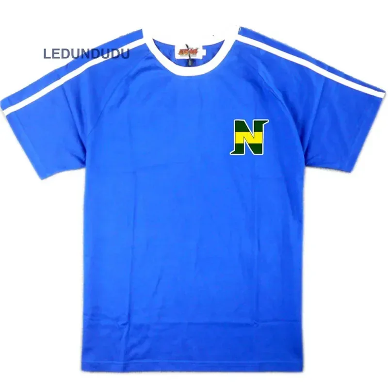 

qq98Anime Europe T- Ozora Tsubasa Jersey Cotton T Shirts Cosplay Costumes Kojiro Hyuga Short Sleeve Tops Tees