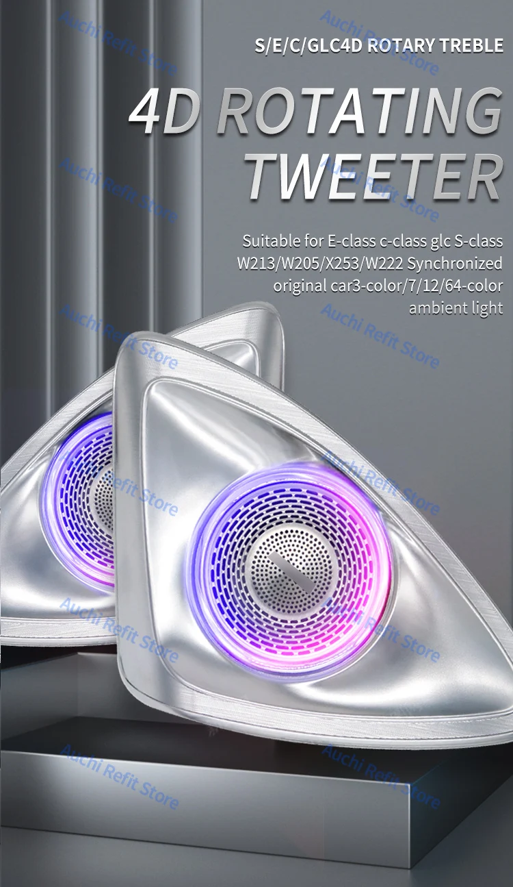 Tweeter 3D Avec éclairage LED Ambiance Pour Mercedes Classe A W177 - Neuf