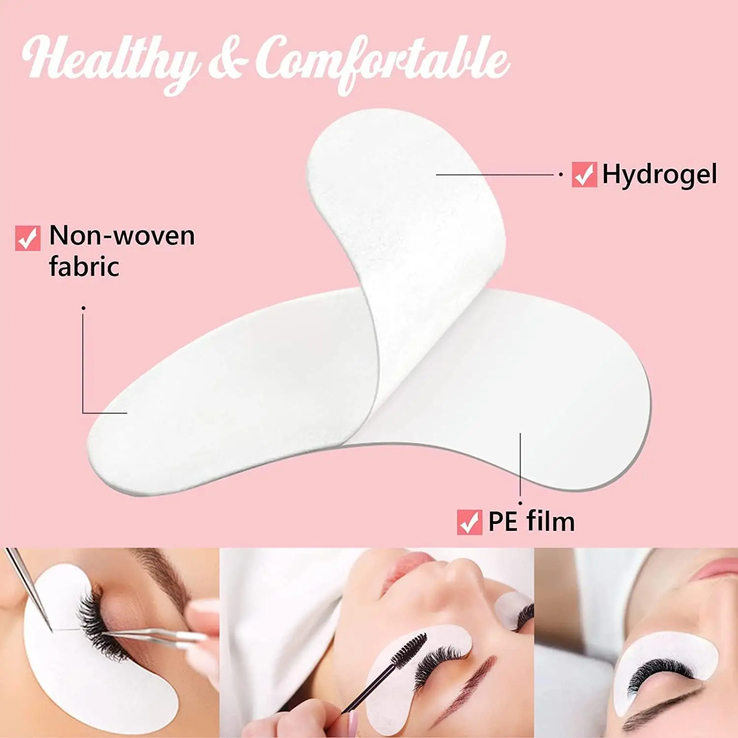 103/52pcs Eyelash Extension Patch Insulating Tapes Lash Extension Under Eye Patch Pad Hydrogel Gel Lash Pads with Eyelash Tapes