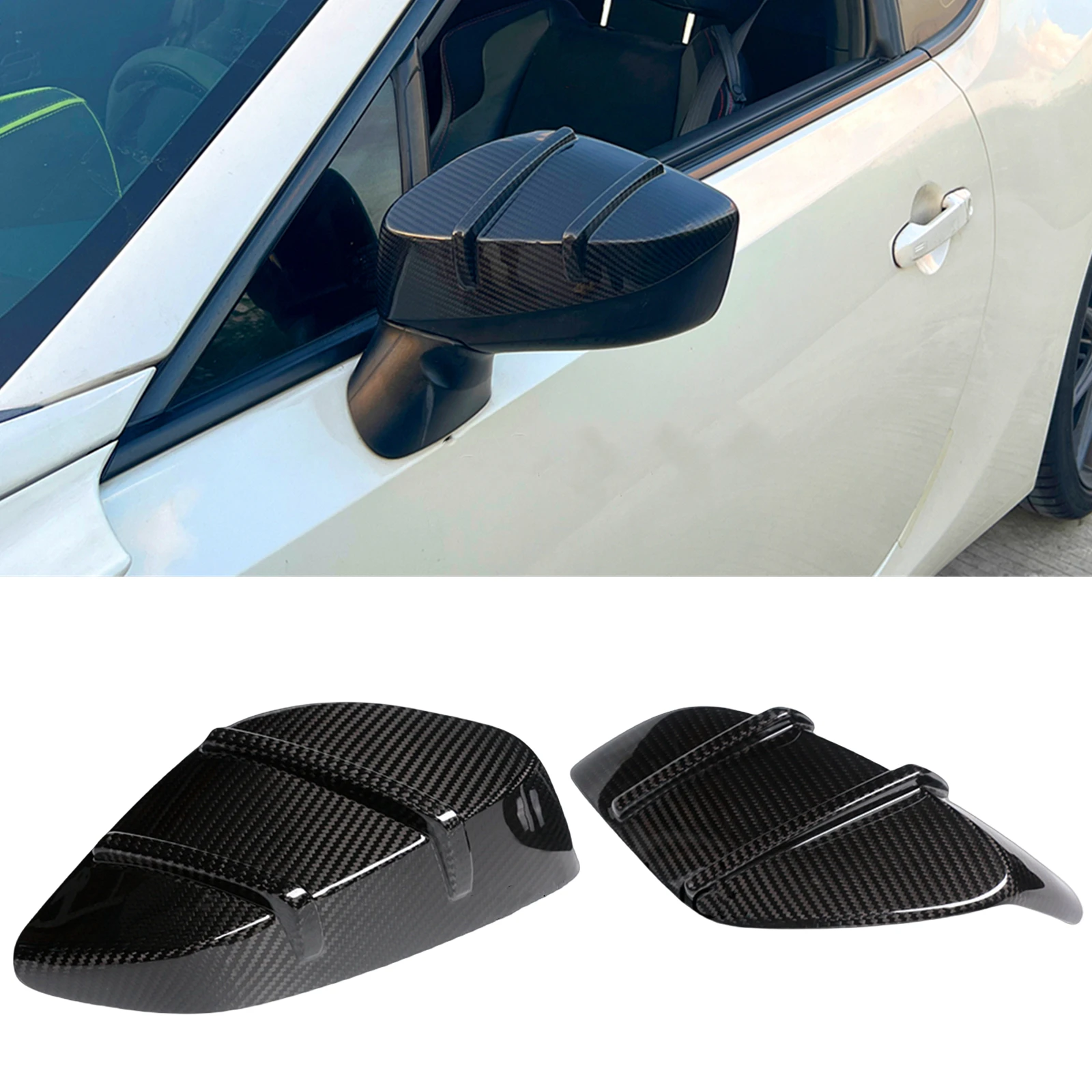 

Rear View Mirror Cover For Subaru BRZ Toyota GT86 86 Scion FR-S 2013-2020 Coupe 2-Door Dry Carbon Fiber Rearview Side Cap Add On