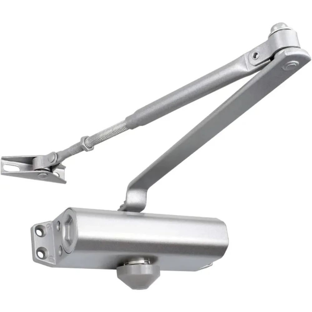 

Silver Heavy Duty Door Closer Aluminum Adjustable Automatic Door Closer High Performance Hydraulic Residential Door Closer