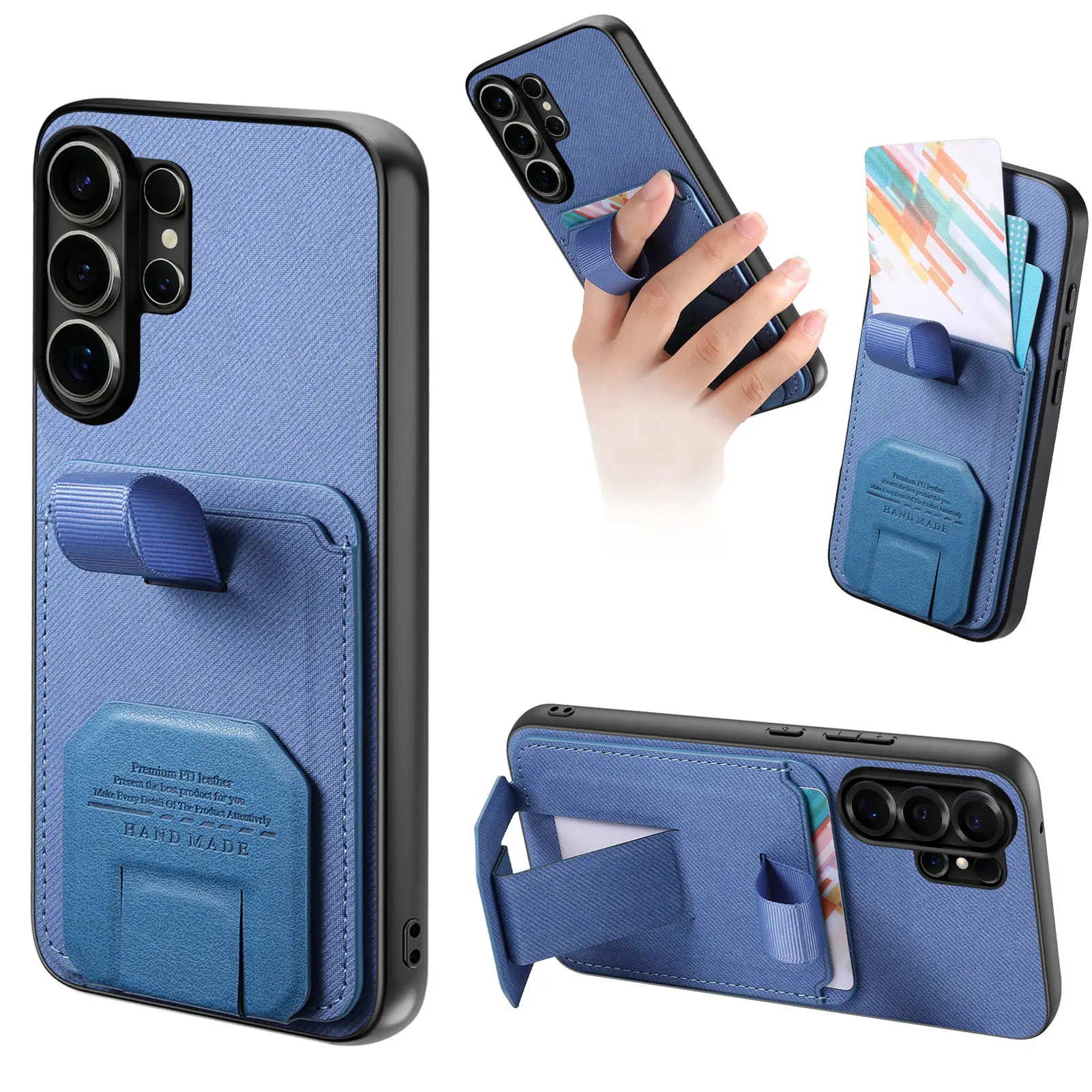 Phone case for Samsung S24 Ultra/S25 Ultra/S26 Ultra, with card slot, stand, shockproof and scratch-resistant