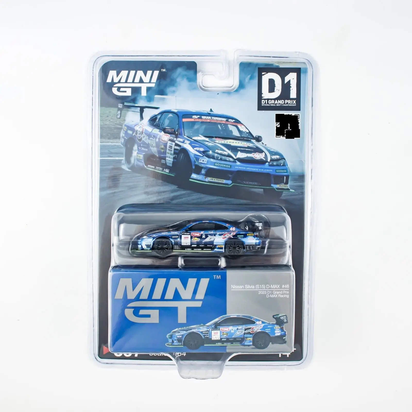 MINI GT 1:64 Nissan S15 D-MAX No. 46 racing car, alloy car model #857