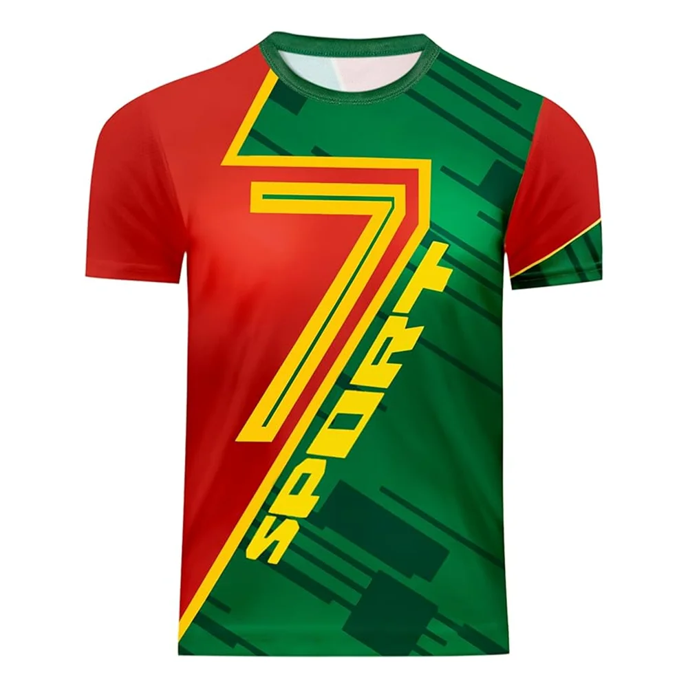 Men's Soccer Graphic T-shirt 3D Print Football National Team Jersey Style Short Sleeve Tee Casual Sports Top For Fans 2026 Trend