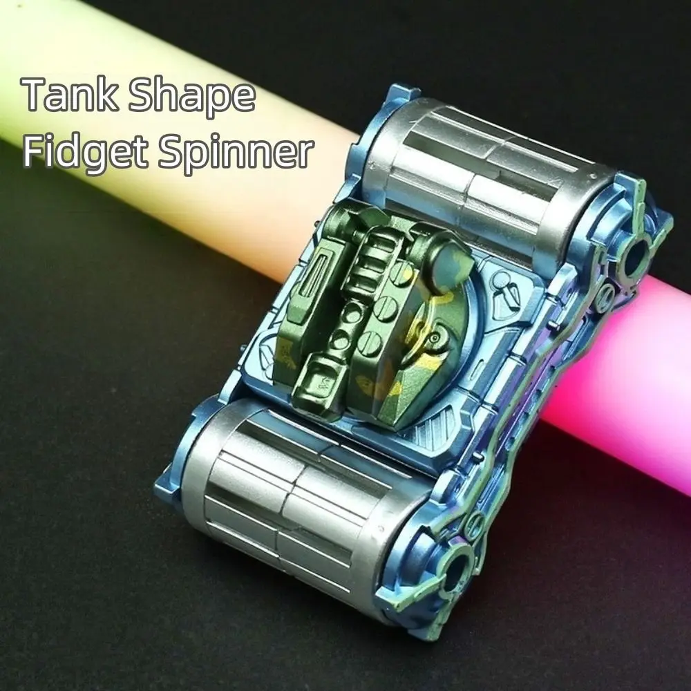 Fidget Spinner en forma de tanque Plástico 360 °   Spinner de mano giratorio, juguete giroscópico con trinquete para aliviar el estrés, Spinner antiestrés para niños y adultos