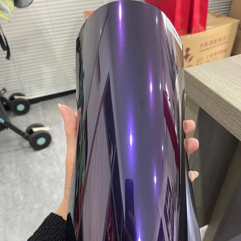 

Виниловые автомобильные наклейки из ТПУ Midnight Purple Color Shift PPF - прочные высококачественные автонаклейки