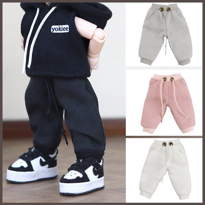 Solid Color Ob11 Doll Pocket Sports Pants Doll Long Pants For P9, P10, Ob11,Obitsu11,Molly 1/12bjd Doll