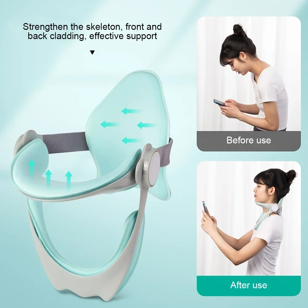 

Adjustable Posture Corrector Cervical Collar Cervical Traction Device Neck Braces Support Stretcher Spine Protector Pain Relief