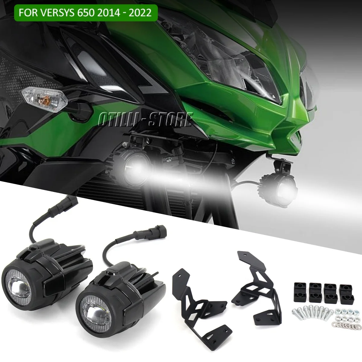 

Для Kawasaki VERSYS Versys 650 Versys 650 мотоциклетная фара, кронштейн противотуманной фары, вспомогательные фары, лампа дальнего света, прожектор, фара